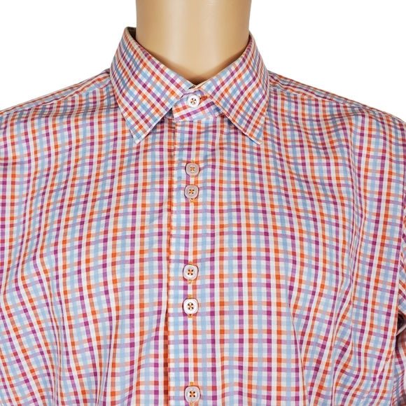 Stone Rose Mens Button Front Shirt Sz XXL Plaid - Picture 2 of 8